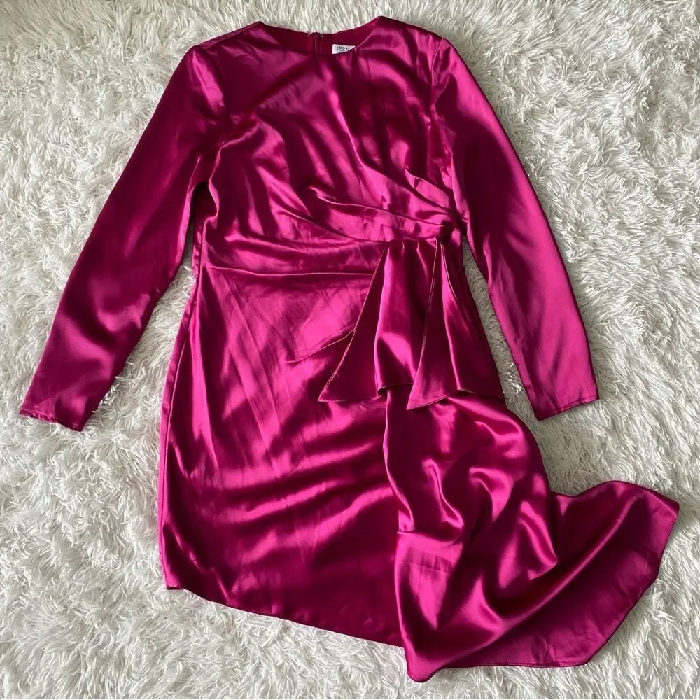 Mac Duggal Fuchsia Long Sleeve Dress - Picture 6 of 8